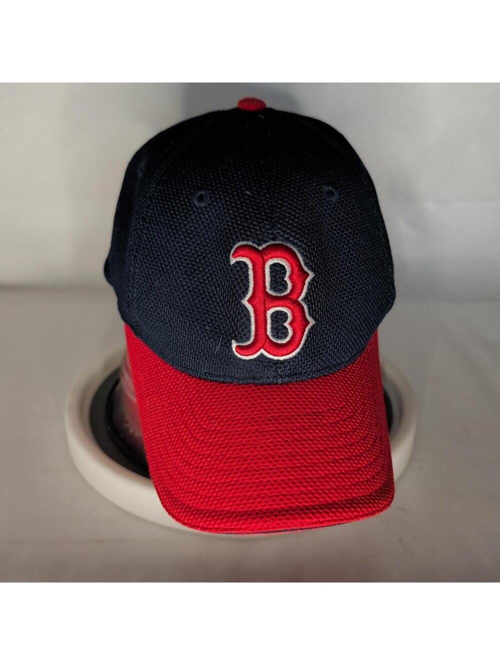 Boston Red Sox Hat Cap Fitted Mens Large Navy Blue Red MLB Baseball New Era